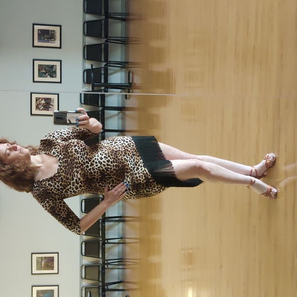 Leopard and fringe dress new years eve - Picture 1 of 6